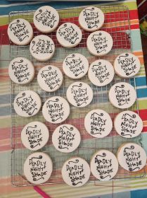 Halloween cookies with great calligraphy